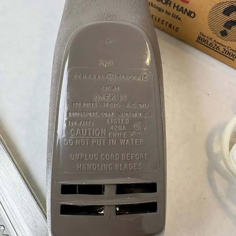 Vintage GE General Electric Electric Slicing Knife  EK 15 Original Box WORKS
